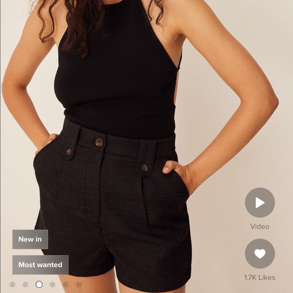 Na-kd Claire rose collab shorts in black - Picture 6 of 7